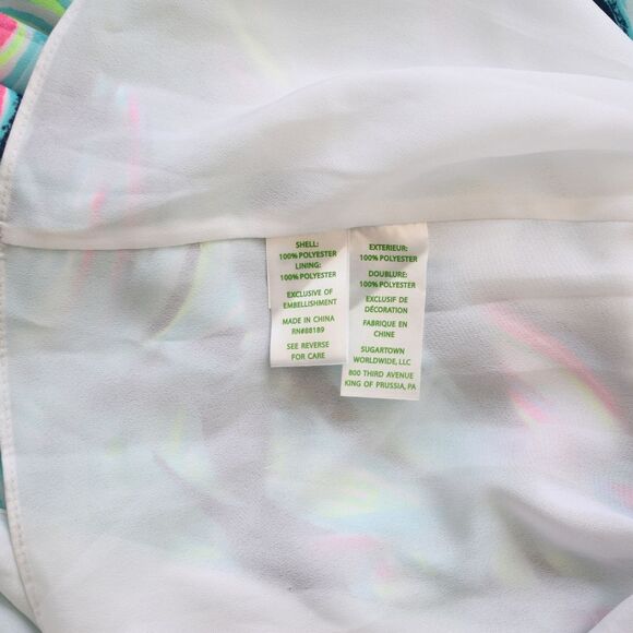 LILLY PULITZER Lannette High Tide Dancing Lady Maxi Halter Dress Size 10 - Picture 9 of 11